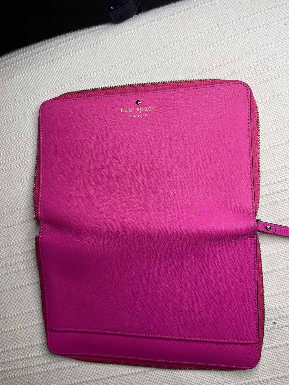Kate Spade Saffiano Leather extra large Continental Wallet, bright fuchsia peony - Picture 16 of 16